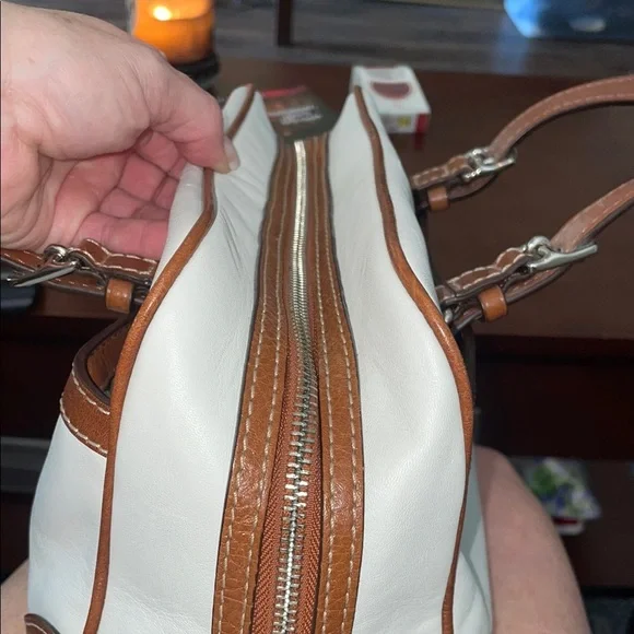 Coach Leather satchel, classic, white,  NWOT - Picture 8 of 12